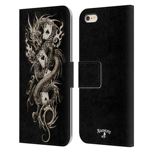 Alchemy Gothic Dragon Imperial Leather Book Wallet Case Cover For Apple iPhone 6 Plus / iPhone 6s Plus