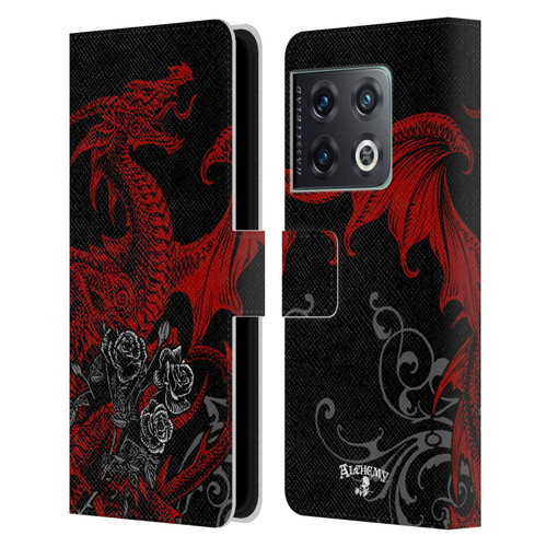 Alchemy Gothic Dragon Draco Rosa Leather Book Wallet Case Cover For OnePlus 10 Pro