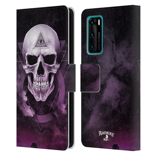 Alchemy Gothic Skull The Void Geometric Leather Book Wallet Case Cover For Huawei P40 5G