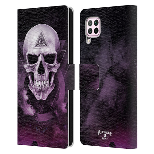 Alchemy Gothic Skull The Void Geometric Leather Book Wallet Case Cover For Huawei Nova 6 SE / P40 Lite