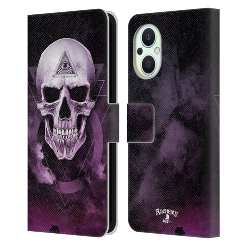 Alchemy Gothic Skull The Void Geometric Leather Book Wallet Case Cover For OPPO Reno8 Lite