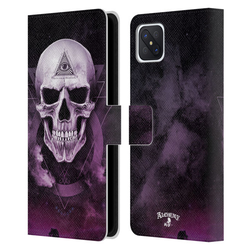 Alchemy Gothic Skull The Void Geometric Leather Book Wallet Case Cover For OPPO Reno4 Z 5G