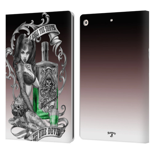 Alchemy Gothic Woman Devil's Green Dew Leather Book Wallet Case Cover For Apple iPad 10.2 2019/2020/2021