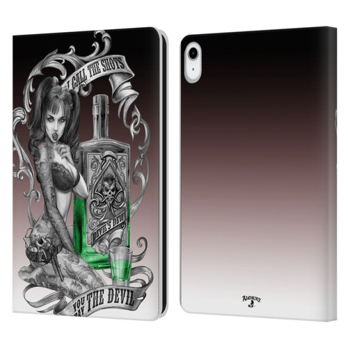 Alchemy Gothic Woman Devil's Green Dew Leather Book Wallet Case Cover For Apple iPad 10.9 (2022)