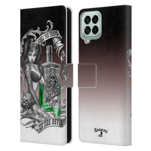 Alchemy Gothic Woman Devil's Green Dew Leather Book Wallet Case Cover For Samsung Galaxy M53 (2022)