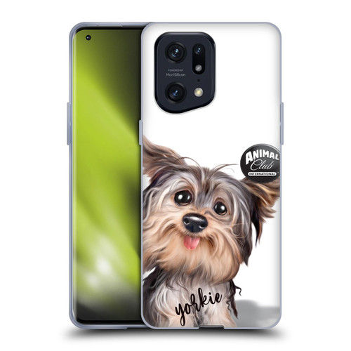 Animal Club International Faces Yorkie Soft Gel Case for OPPO Find X5 Pro