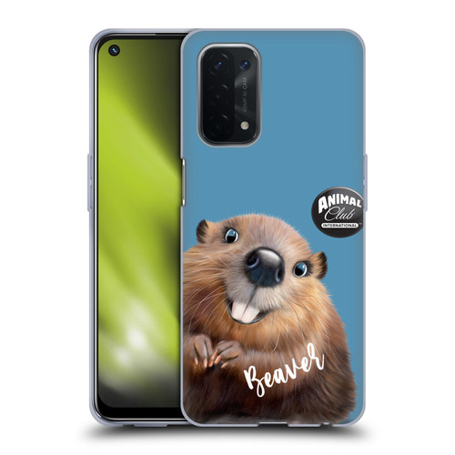 Animal Club International Faces Beaver Soft Gel Case for OPPO A54 5G