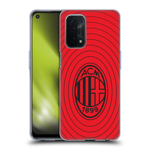 AC Milan Art Red And Black Soft Gel Case for OPPO A54 5G
