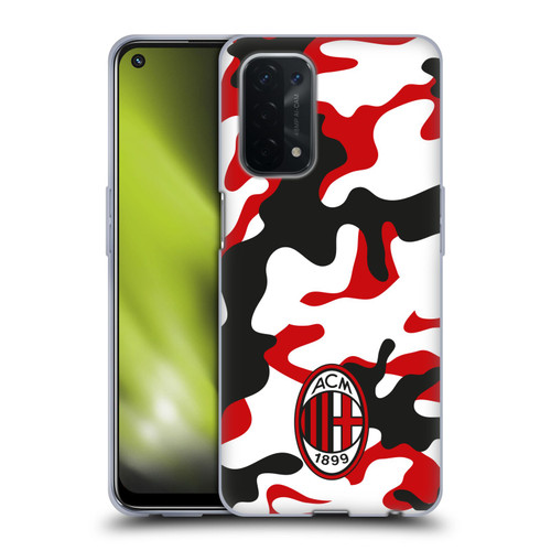 AC Milan Crest Patterns Camouflage Soft Gel Case for OPPO A54 5G