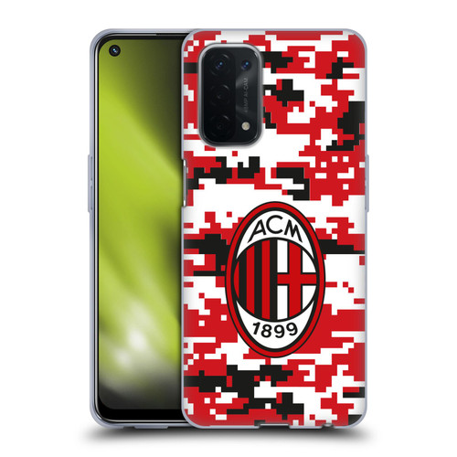 AC Milan Crest Patterns Digital Camouflage Soft Gel Case for OPPO A54 5G