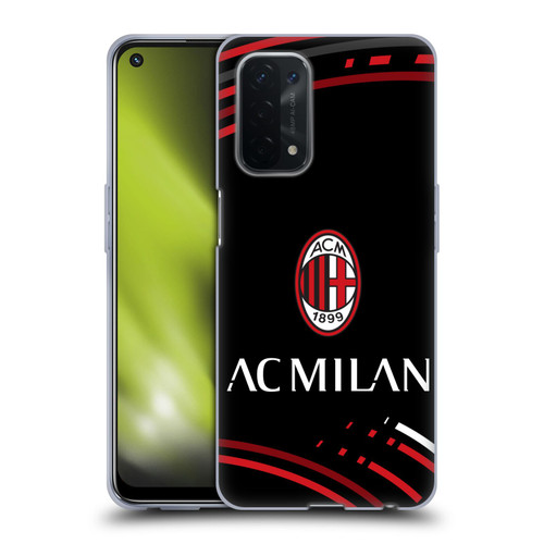 AC Milan Crest Patterns Curved Soft Gel Case for OPPO A54 5G