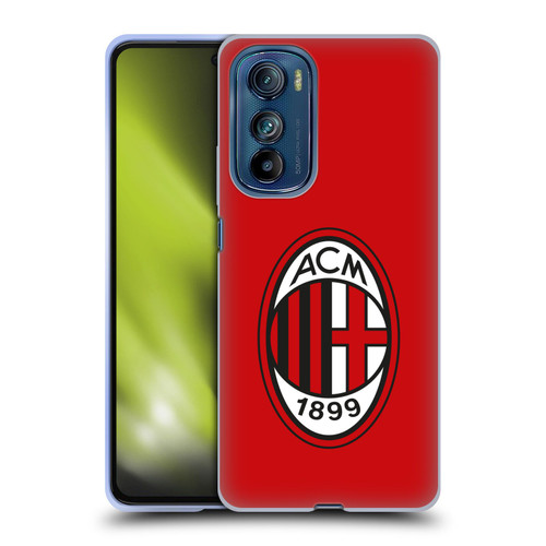 AC Milan Crest Full Colour Red Soft Gel Case for Motorola Edge 30