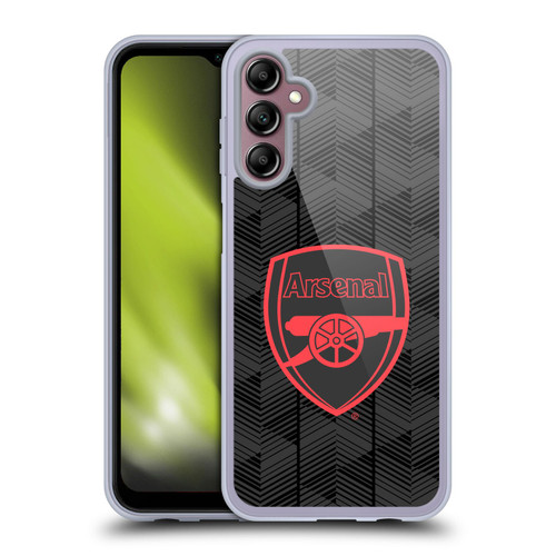 Arsenal FC Crest and Gunners Logo Black Soft Gel Case for Samsung Galaxy A14 5G