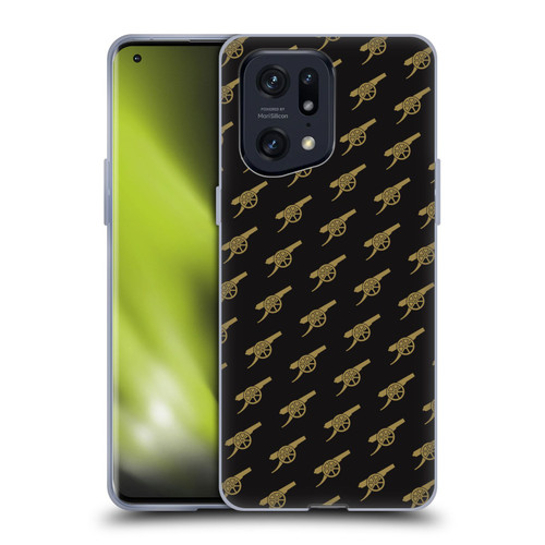 Arsenal FC Crest Patterns Gunners Soft Gel Case for OPPO Find X5 Pro