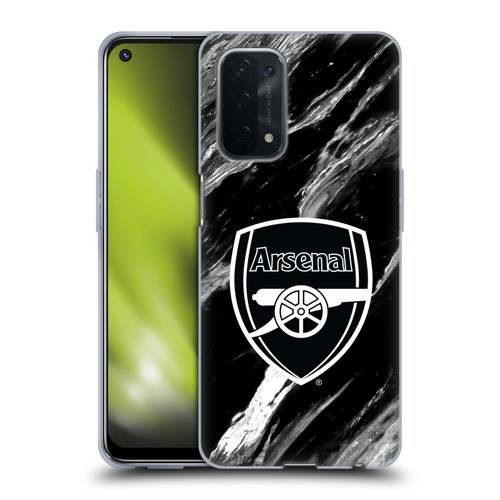 Arsenal FC Crest Patterns Marble Soft Gel Case for OPPO A54 5G