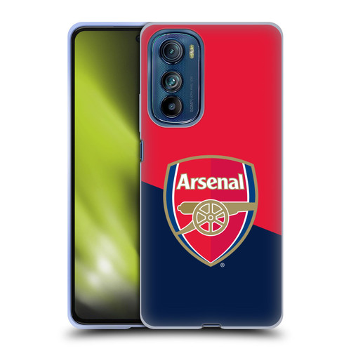 Arsenal FC Crest 2 Red & Blue Logo Soft Gel Case for Motorola Edge 30