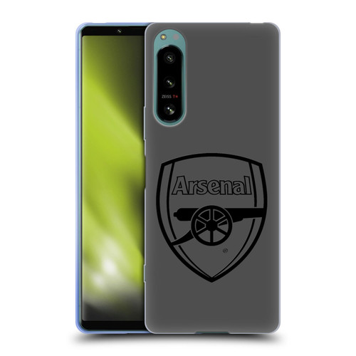 Arsenal FC Crest 2 Black Logo Soft Gel Case for Sony Xperia 5 IV