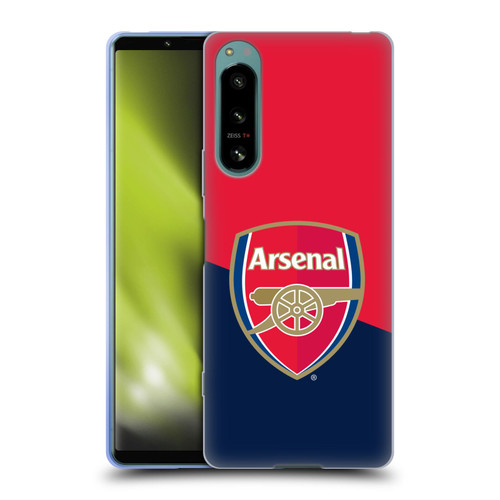 Arsenal FC Crest 2 Red & Blue Logo Soft Gel Case for Sony Xperia 5 IV