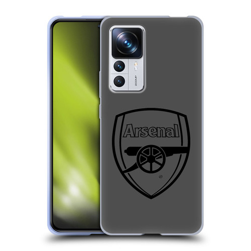 Arsenal FC Crest 2 Black Logo Soft Gel Case for Xiaomi 12T Pro