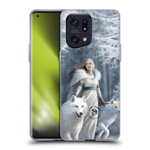 Anne Stokes Wolves Winter Guardians Soft Gel Case for OPPO Find X5 Pro