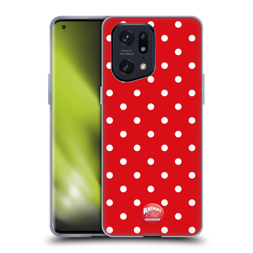 Animal Club International Patterns Polka Dots Red Soft Gel Case for OPPO Find X5 Pro