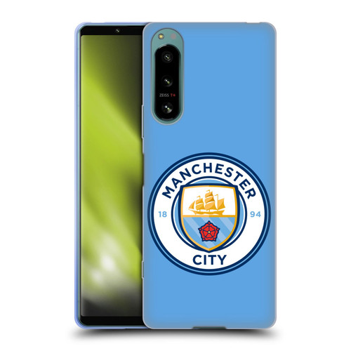 Manchester City Man City FC Badge Blue Full Colour Soft Gel Case for Sony Xperia 5 IV