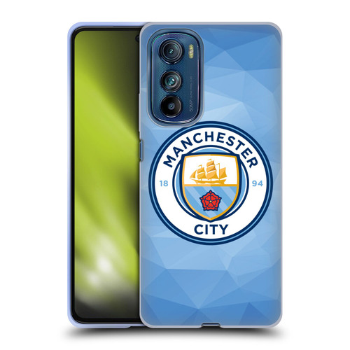 Manchester City Man City FC Badge Geometric Blue Full Colour Soft Gel Case for Motorola Edge 30