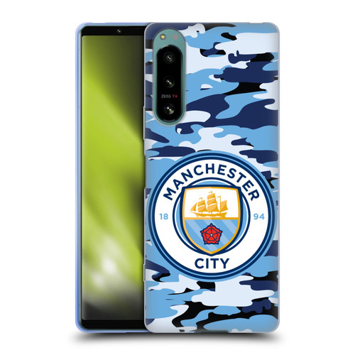 Manchester City Man City FC Badge Camou Blue Moon Soft Gel Case for Sony Xperia 5 IV