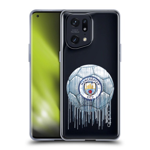 Manchester City Man City FC Drip Art Logo Soft Gel Case for OPPO Find X5 Pro