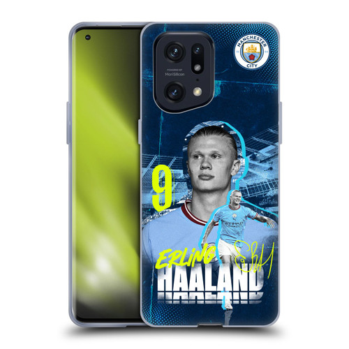 Manchester City Man City FC 2022/23 First Team Erling Haaland Soft Gel Case for OPPO Find X5 Pro