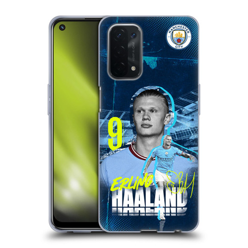 Manchester City Man City FC 2022/23 First Team Erling Haaland Soft Gel Case for OPPO A54 5G