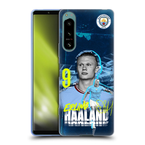 Manchester City Man City FC 2022/23 First Team Erling Haaland Soft Gel Case for Sony Xperia 5 IV