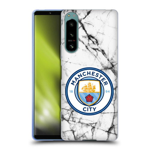Manchester City Man City FC Marble Badge Full Colour Soft Gel Case for Sony Xperia 5 IV