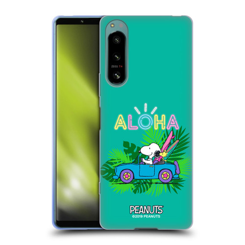 Peanuts Snoopy Aloha Disco Tropical Surf Soft Gel Case for Sony Xperia 5 IV