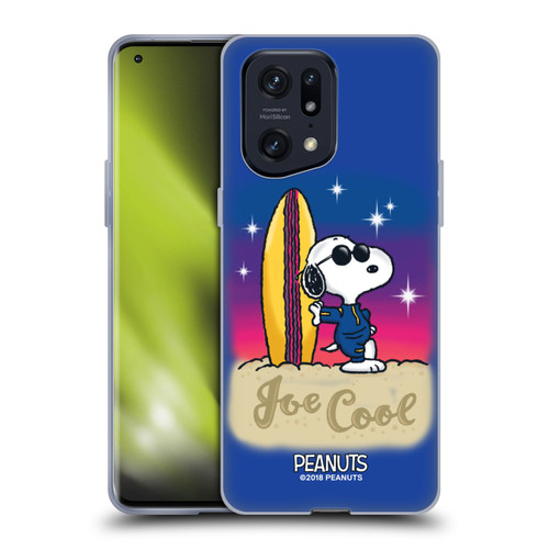 Peanuts Snoopy Boardwalk Airbrush Joe Cool Surf Soft Gel Case for OPPO Find X5 Pro