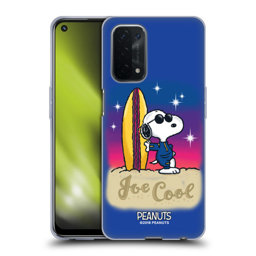 Peanuts Snoopy Boardwalk Airbrush Joe Cool Surf Soft Gel Case for OPPO A54 5G
