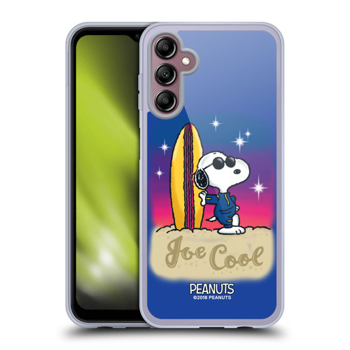 Peanuts Snoopy Boardwalk Airbrush Joe Cool Surf Soft Gel Case for Samsung Galaxy A14 5G