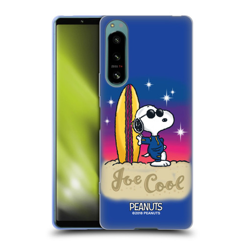 Peanuts Snoopy Boardwalk Airbrush Joe Cool Surf Soft Gel Case for Sony Xperia 5 IV