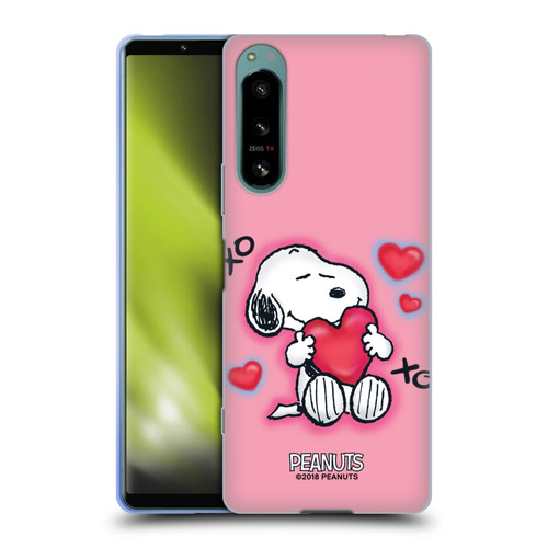 Peanuts Snoopy Boardwalk Airbrush XOXO Soft Gel Case for Sony Xperia 5 IV
