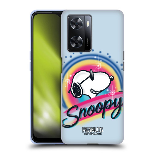 Peanuts Snoopy Boardwalk Airbrush Colourful Sunglasses Soft Gel Case for OPPO A57s