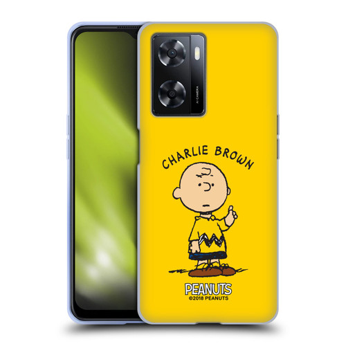 Peanuts Characters Charlie Brown Soft Gel Case for OPPO A57s