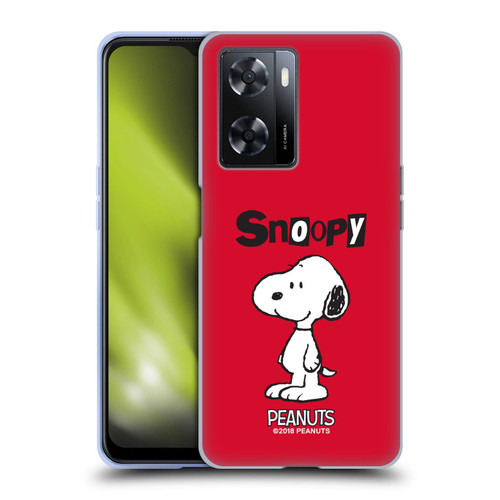 Peanuts Characters Snoopy Soft Gel Case for OPPO A57s