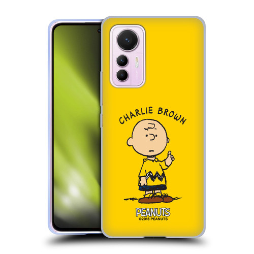 Peanuts Characters Charlie Brown Soft Gel Case for Xiaomi 12 Lite