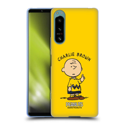 Peanuts Characters Charlie Brown Soft Gel Case for Sony Xperia 5 IV