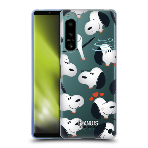 Peanuts Character Patterns Snoopy Soft Gel Case for Sony Xperia 5 IV