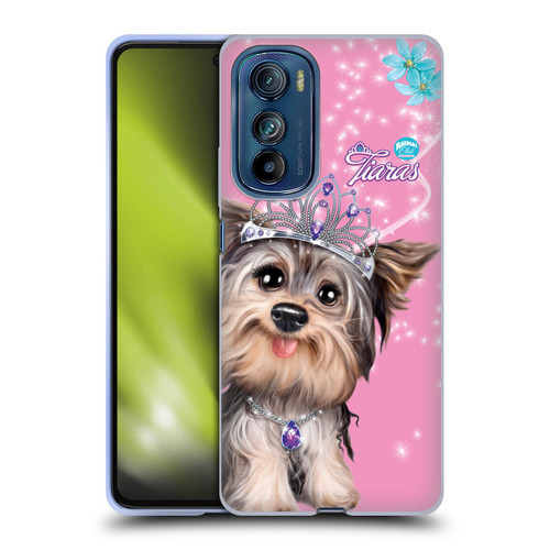 Animal Club International Royal Faces Yorkie Soft Gel Case for Motorola Edge 30