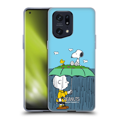 Peanuts Halfs And Laughs Charlie, Snoppy & Woodstock Soft Gel Case for OPPO Find X5 Pro