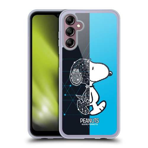 Peanuts Halfs And Laughs Snoopy Geometric Soft Gel Case for Samsung Galaxy A14 5G