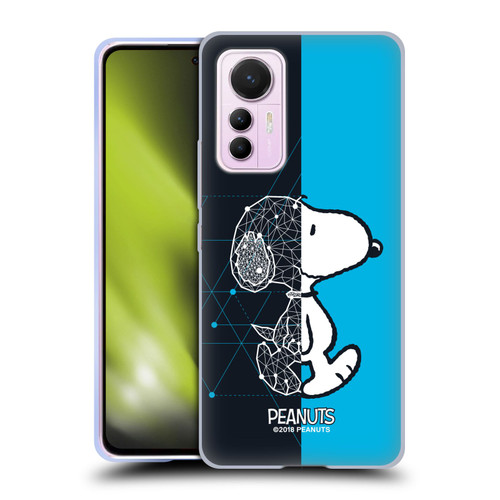 Peanuts Halfs And Laughs Snoopy Geometric Soft Gel Case for Xiaomi 12 Lite