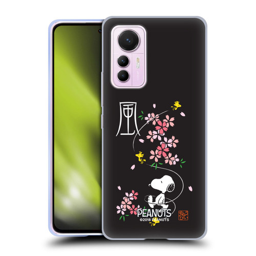 Peanuts Oriental Snoopy Cherry Blossoms Soft Gel Case for Xiaomi 12 Lite
